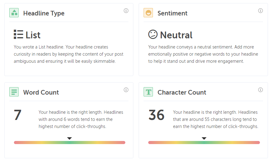 Coschedule Headline Analyzer Tips