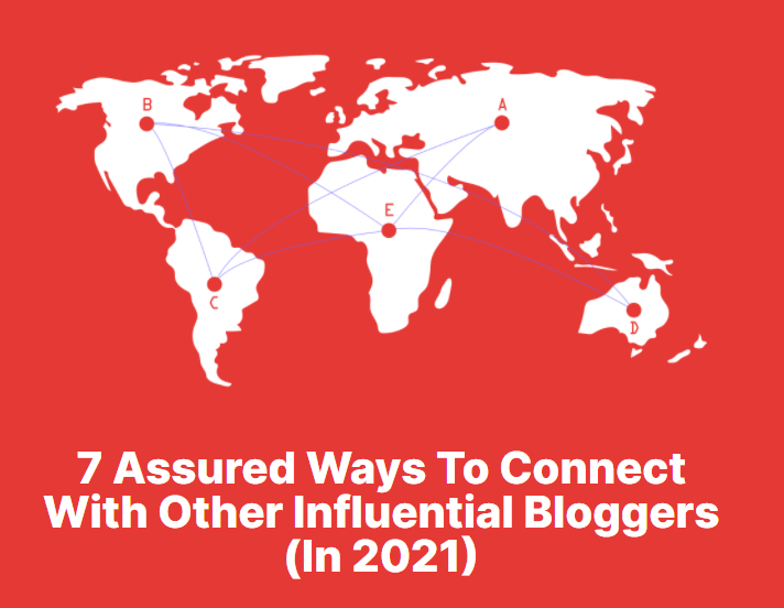 A list post on how to connect with other bloggers