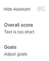 Adjusting and setting goals in Grammarly