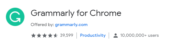 Grammarly's free extension for chrome