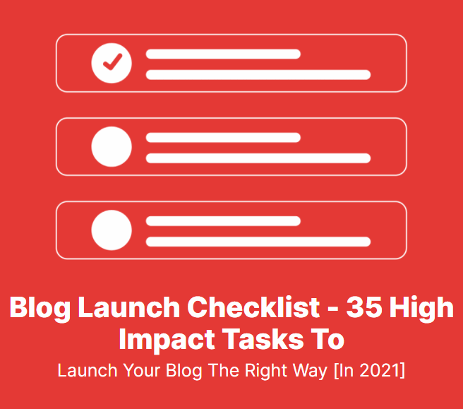 Blog launch checklist