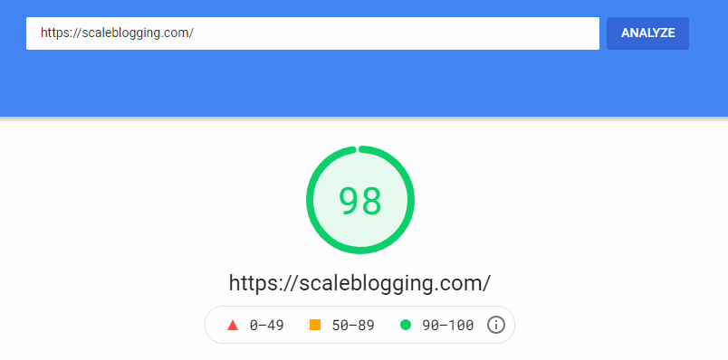 Google page speed insights