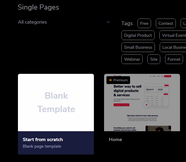 GroovePage blank template