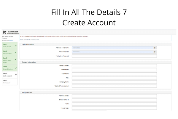 Create Your account