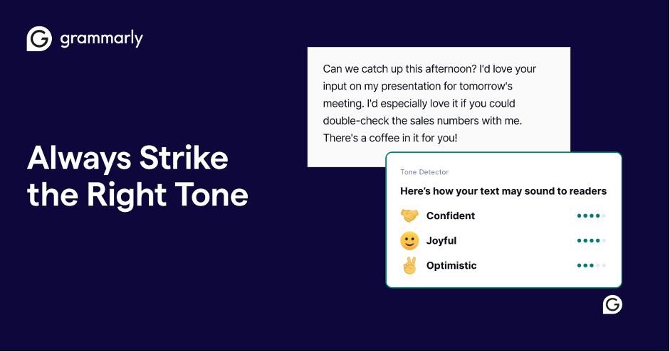 Grammarly’s Tone Detector